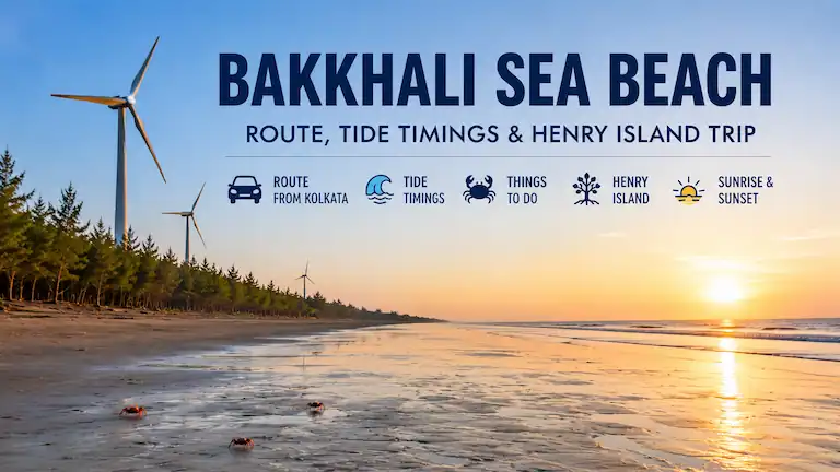 Bakkhali Sea Beach: Route, Tide Timings & Henry Island Trip
