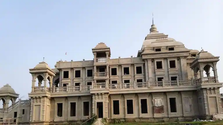 The ISKCON Gangasagar Guesthouse building on Sagar Island.