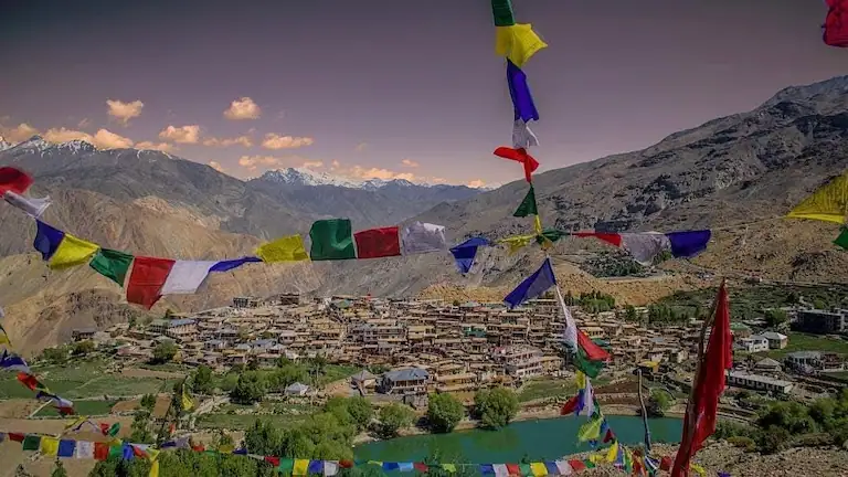 Nako village and sacred lake in Kinnaur.